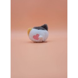 Peluche - Nemuneko - Gris Coeur Rose