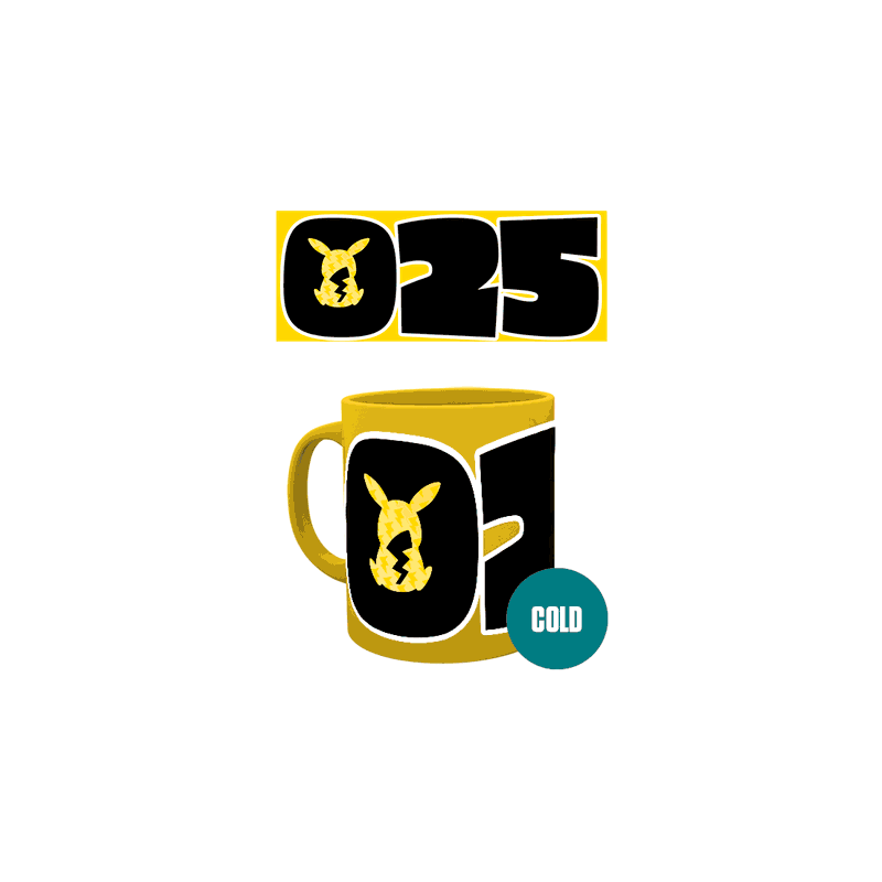 Mug - Thermo-réactif - Pokemon - Pikachu