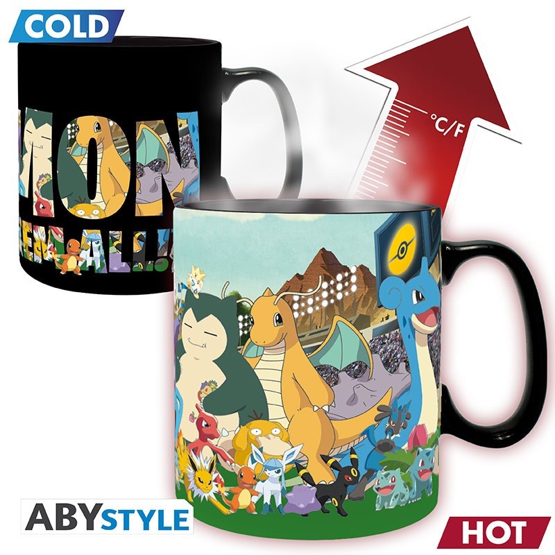 Mug - Thermo-réactif - Pokemon - Attrapez-les tous
