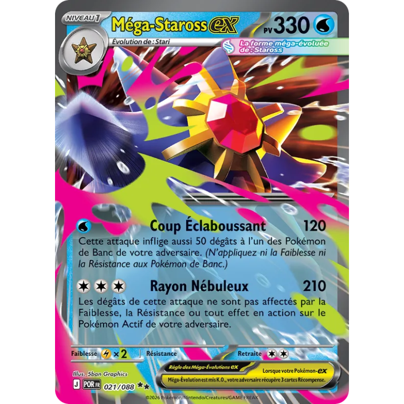 Méga-Staross-ex — Équilibre Parfait — 021 — Holo — NM