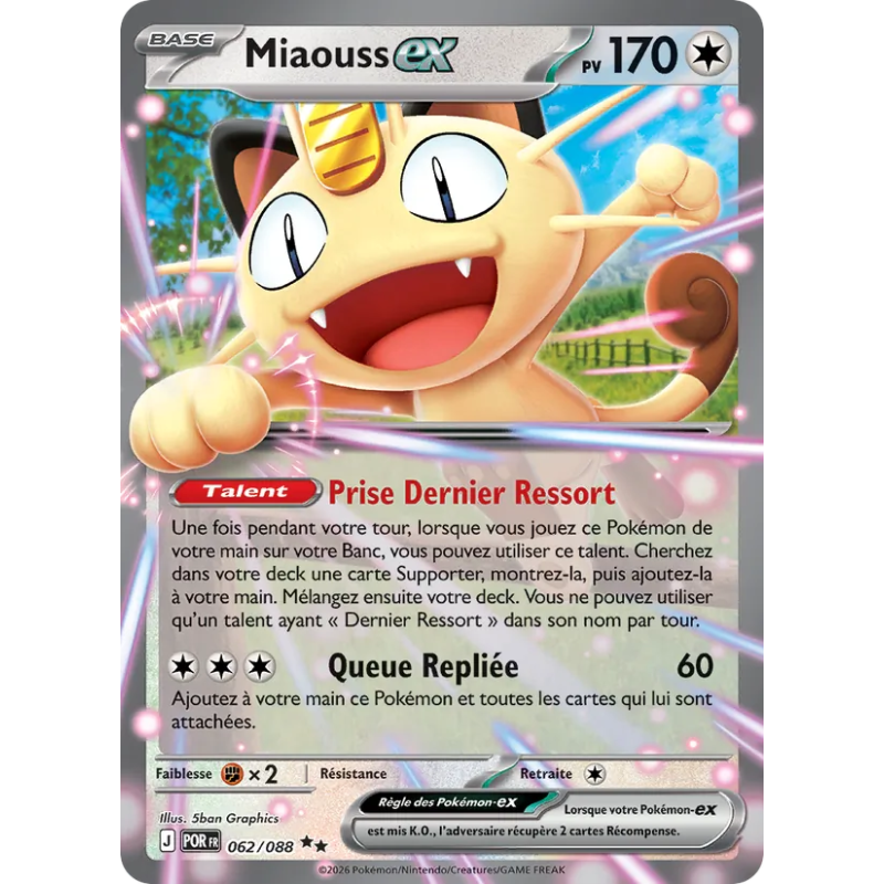 Miaouss-ex — Équilibre Parfait — 062 — Holo — NM