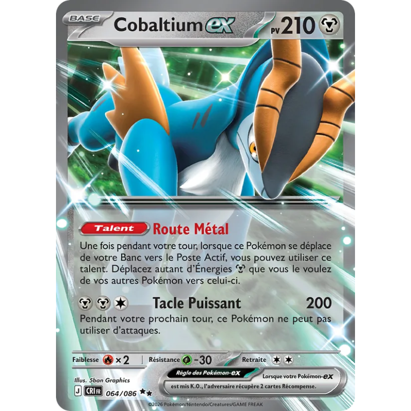 Cobaltium-ex — Chaos Ascendant — 064 — Holo — NM