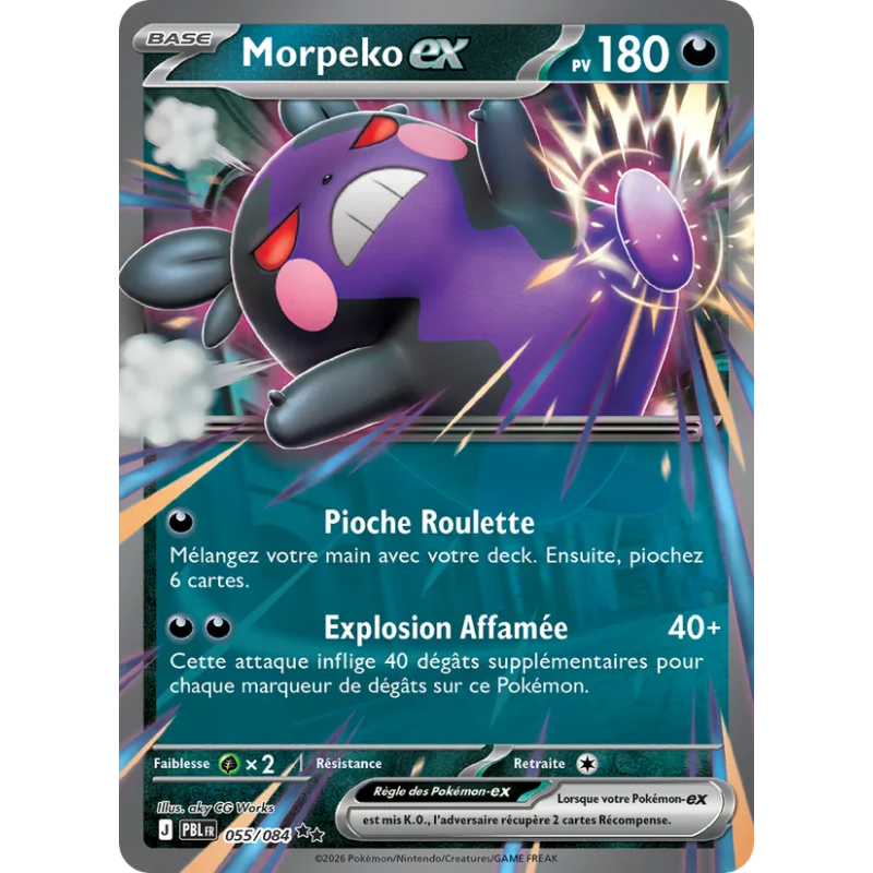 Morpeko-ex — Nuit Noire — 055 — Holo — NM