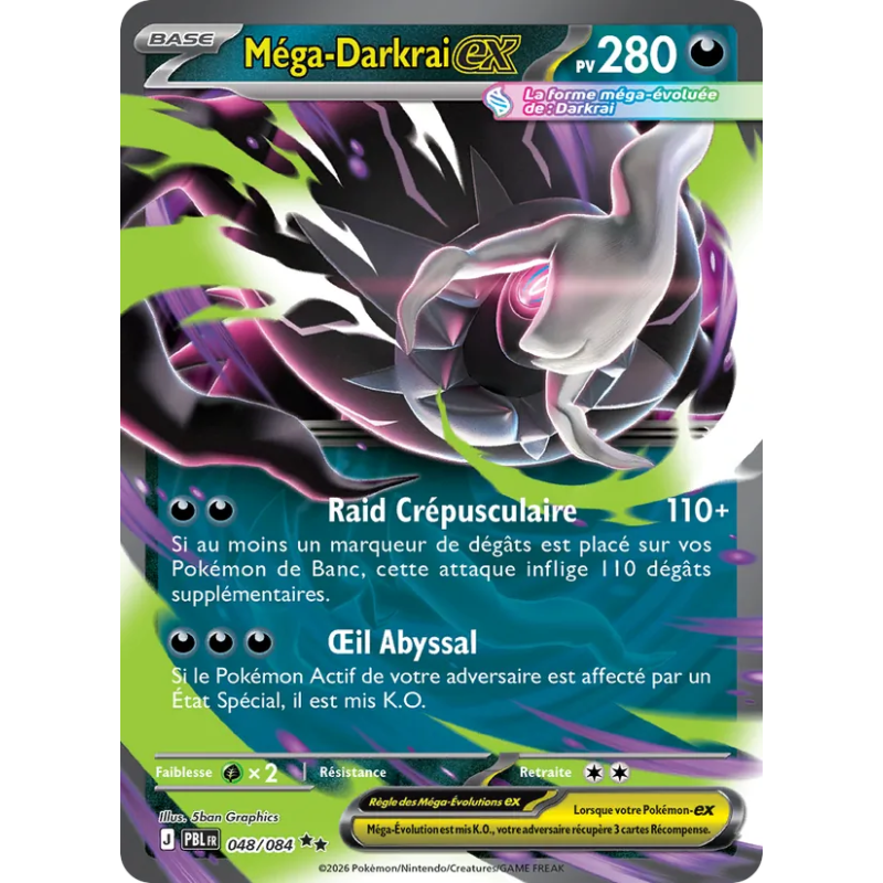 Méga-Darkrai-ex — Nuit Noire — 048 — Holo — NM