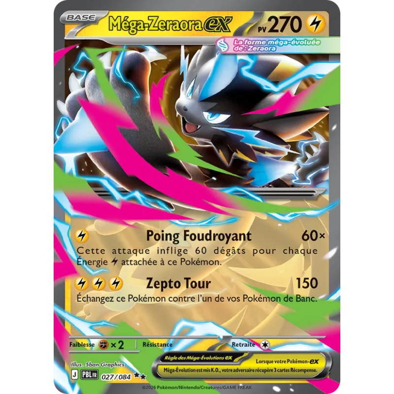 Méga-Zeraora-ex — Nuit Noire — 027 — Holo — NM