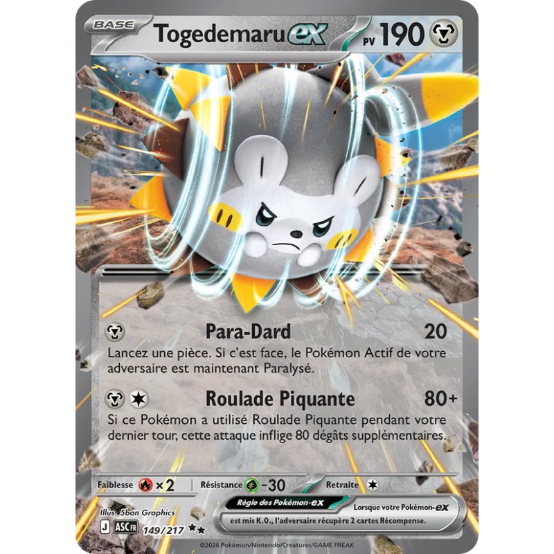 Togedemaru-ex — Héros Transcendants — 149 — Holo — NM