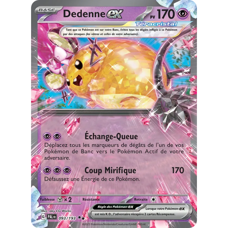 Dedenne-ex — Évolutions à Paldea — 093 — Holo — NM