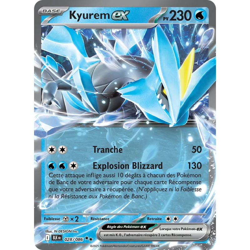 Kyurem-ex — Foudre Noire — 028 — Holo — NM