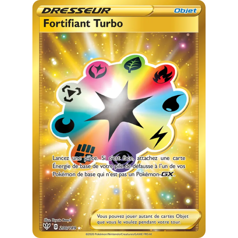 Fortifiant Turbo — Ténèbres Embrasées — 200 — Holo — NM