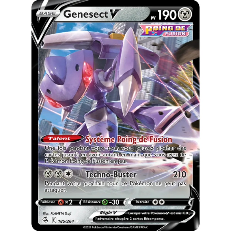 Genesect V — Poing de Fusion — 185 — Holo — NM