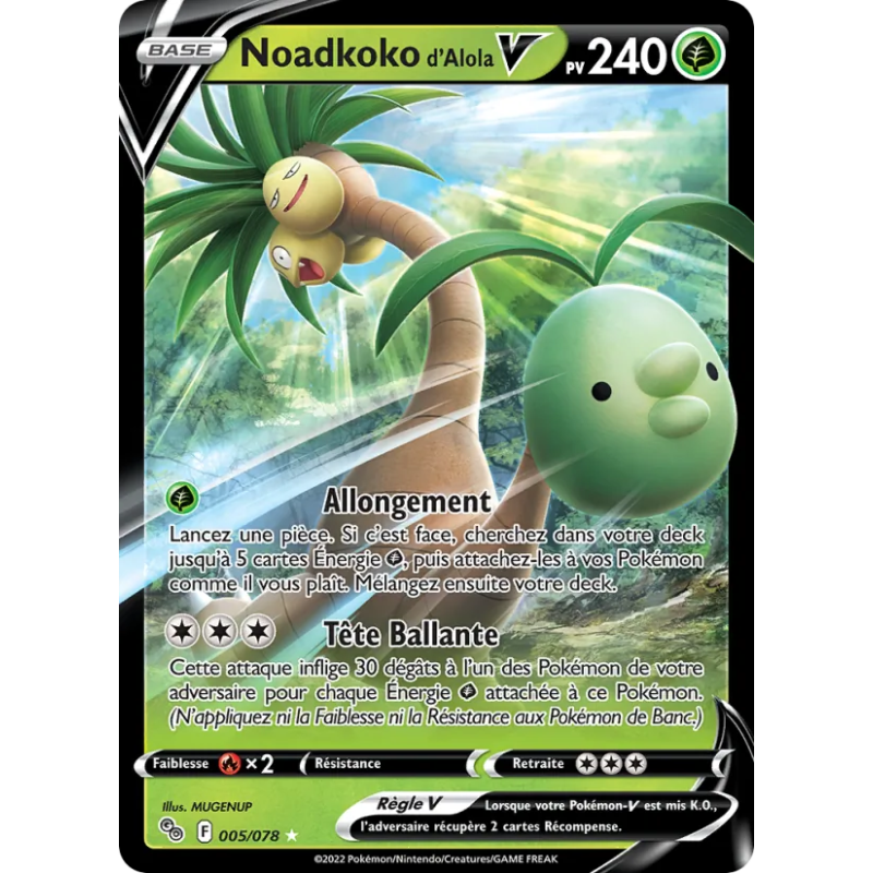 Noadkoko d'Alola V — Pokémon GO — 005 — Holo — NM