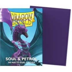 Dragon Shield - 100 protège-cartes standard Dual Mat - Soul & Petrol