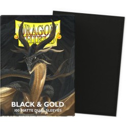 Dragon Shield - 100 protège-cartes standard Dual Mat - Black & Gold