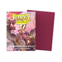 Dragon Shield - 100 protège-cartes standard Dual Mat - Pomegranate & Gold