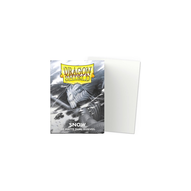 Dragon Shield - 100 protège-cartes standard Dual Mat - Snow
