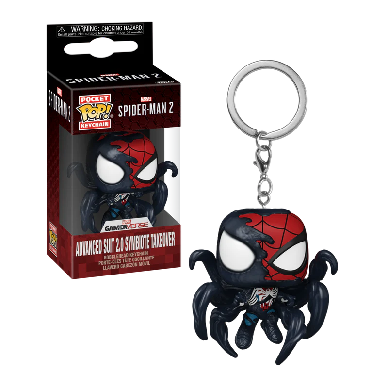 Marvel's Spider-Man porte-clés Pocket POP! Advanced Suit 2.0 Symbiote Takeover 4 cm
