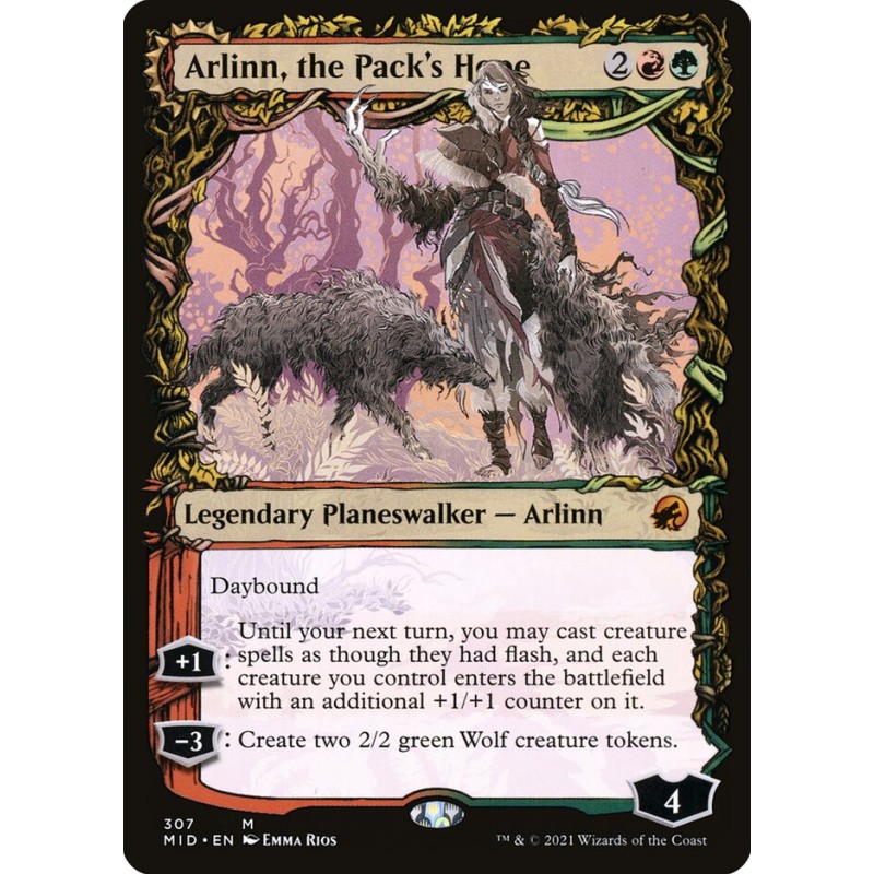Arlinn, the Pack's Hope // Arlinn, the Moon's Fury — Innistrad: Midnight Hunt — 307 — Normale — NM