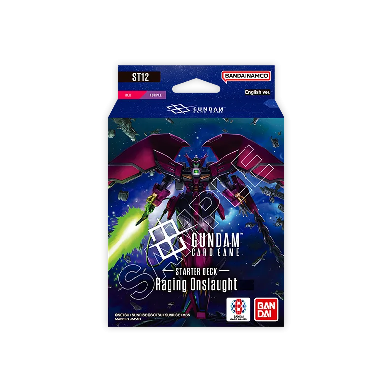 JCC- Starter Deck- ST12-Raging Onslaught- Gundam Card Game (EN)