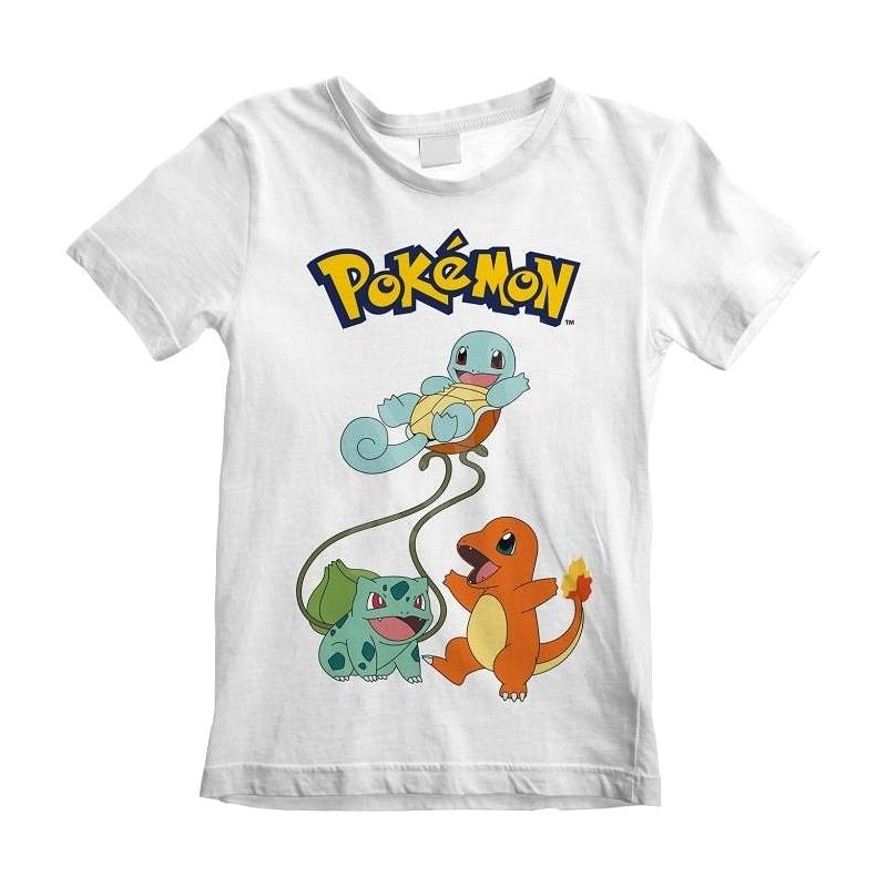 T-shirt - Pokemon - Original Trio - Blanc - 3 - 4 ans