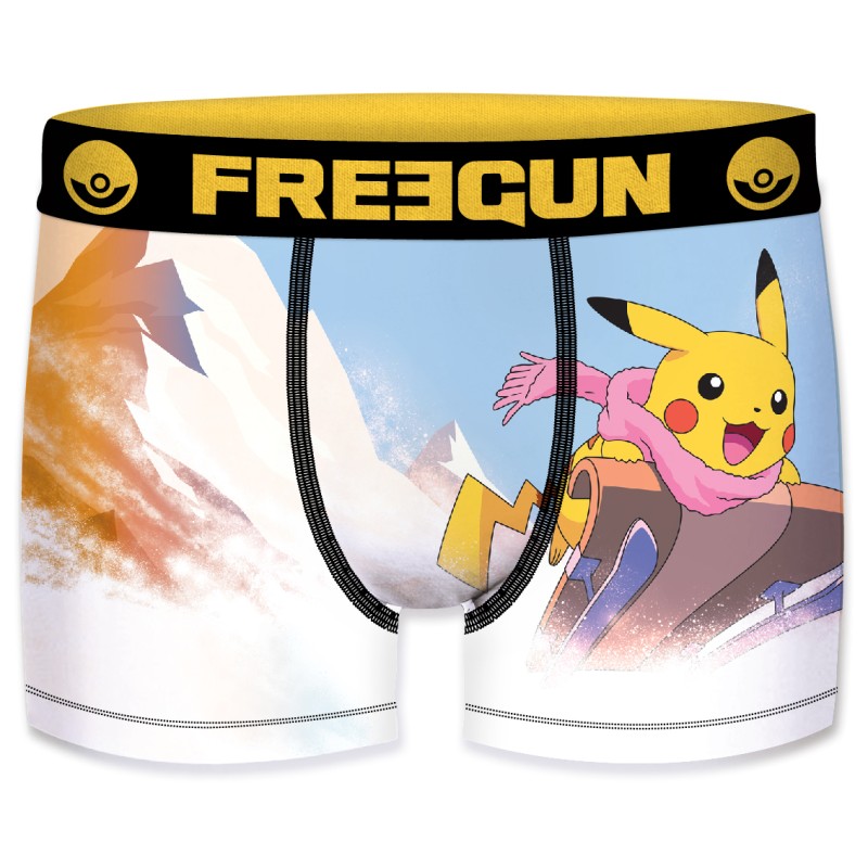 Boxer - Pokemon - Pikachu Luge - Blanc - 8 - 10 ans