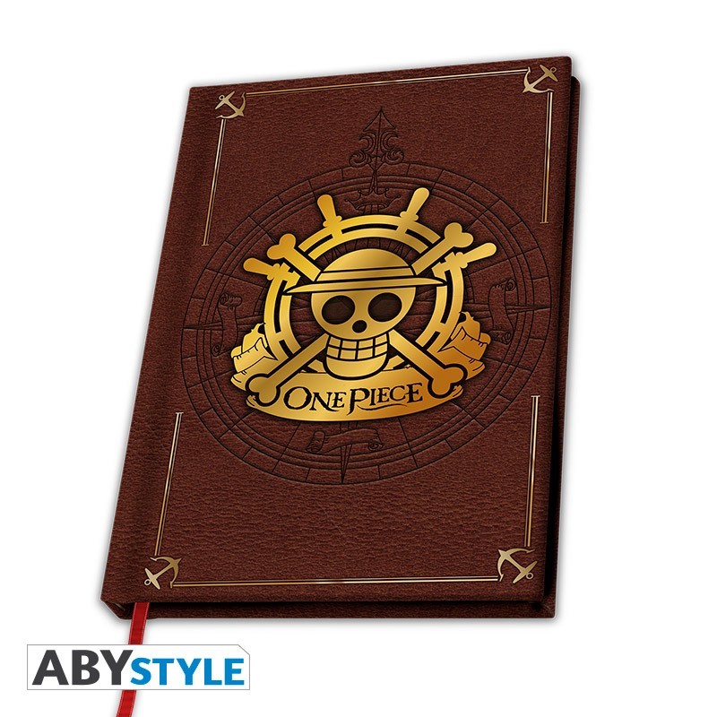Carnet - One Piece - Skull - Marron