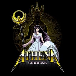 T-shirt - Saint Seiya - Athéna / Saori Kido - Noir - M