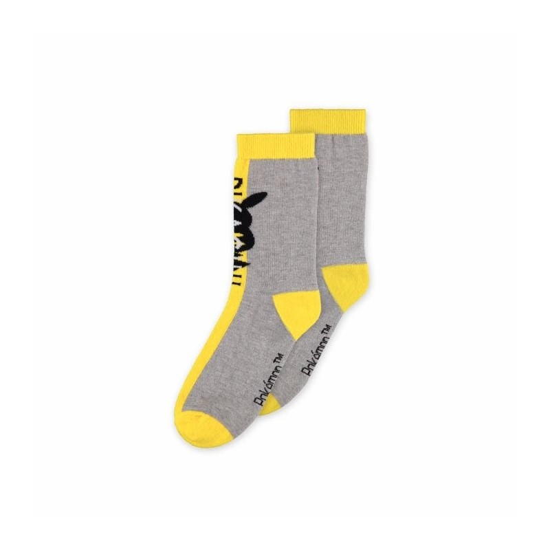 Chaussettes - Pokemon - Pikachu - Gris - 35/38