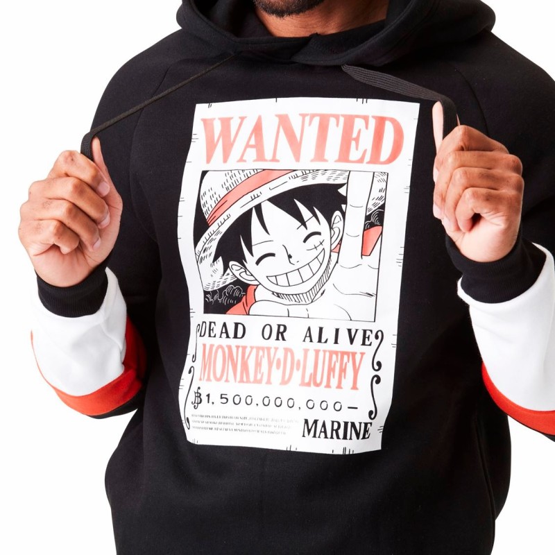 Sweat - One Piece - Wanted Luffy - Noir - 8 ans