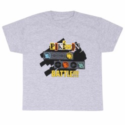 T-shirt - Pokemon - Battle - Blanc - 7 - 8 ans