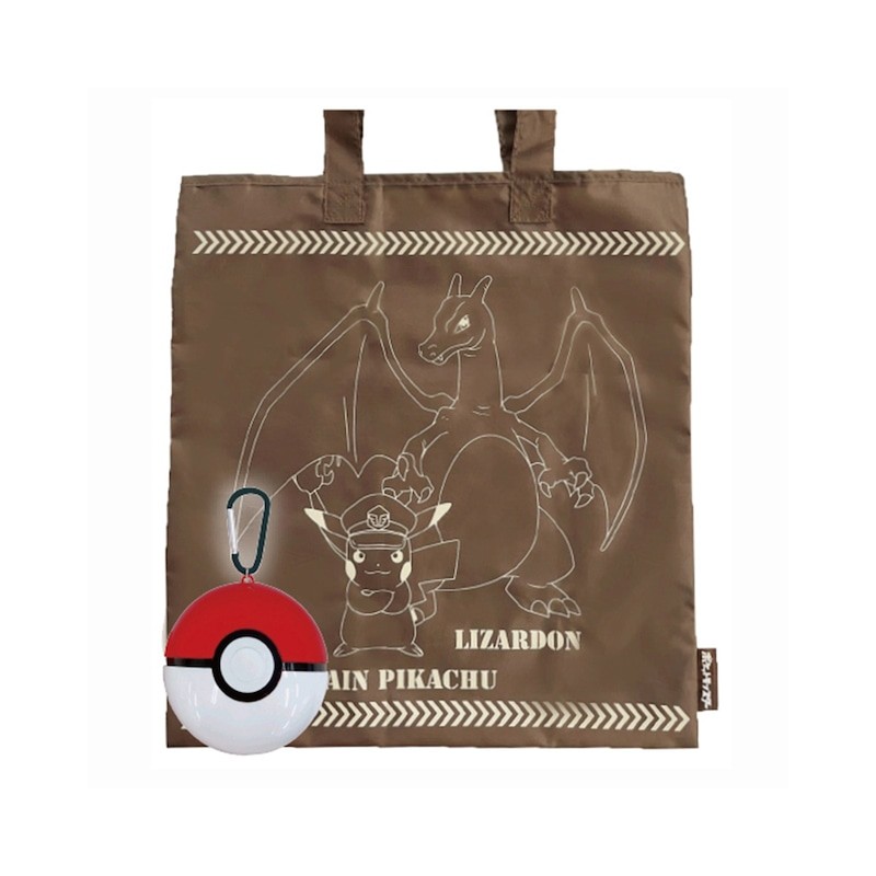 Cabas - Pokemon - Dracaufeu & Pikachu - Marron