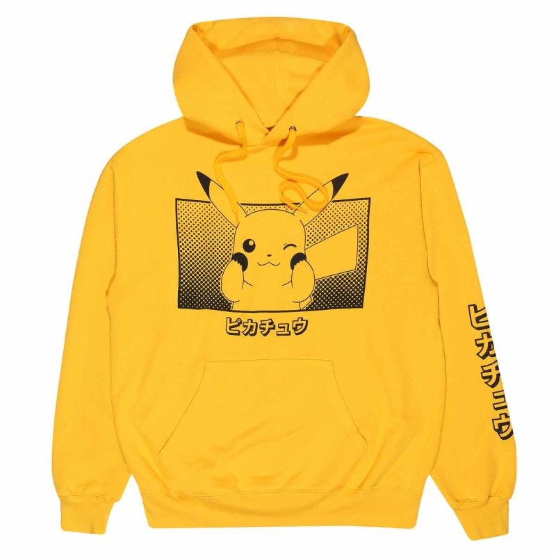 Sweat - Pokemon - Pikachu - Trame de Fond - Jaune - M