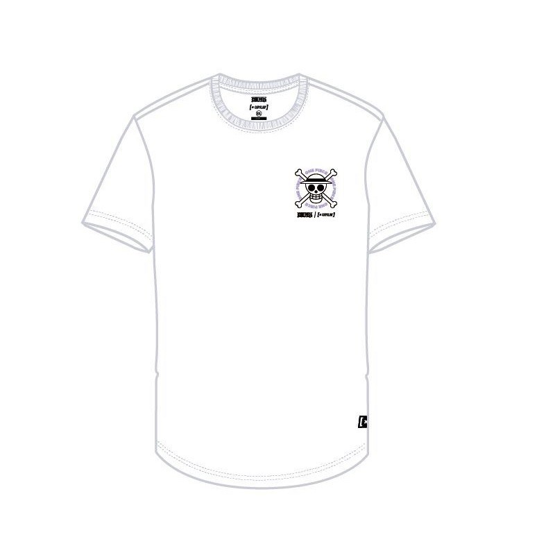 T-shirt - One Piece - Équipage - Blanc - XL