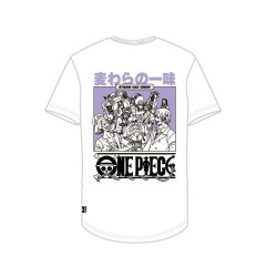 T-shirt - One Piece - Équipage - Blanc - XL