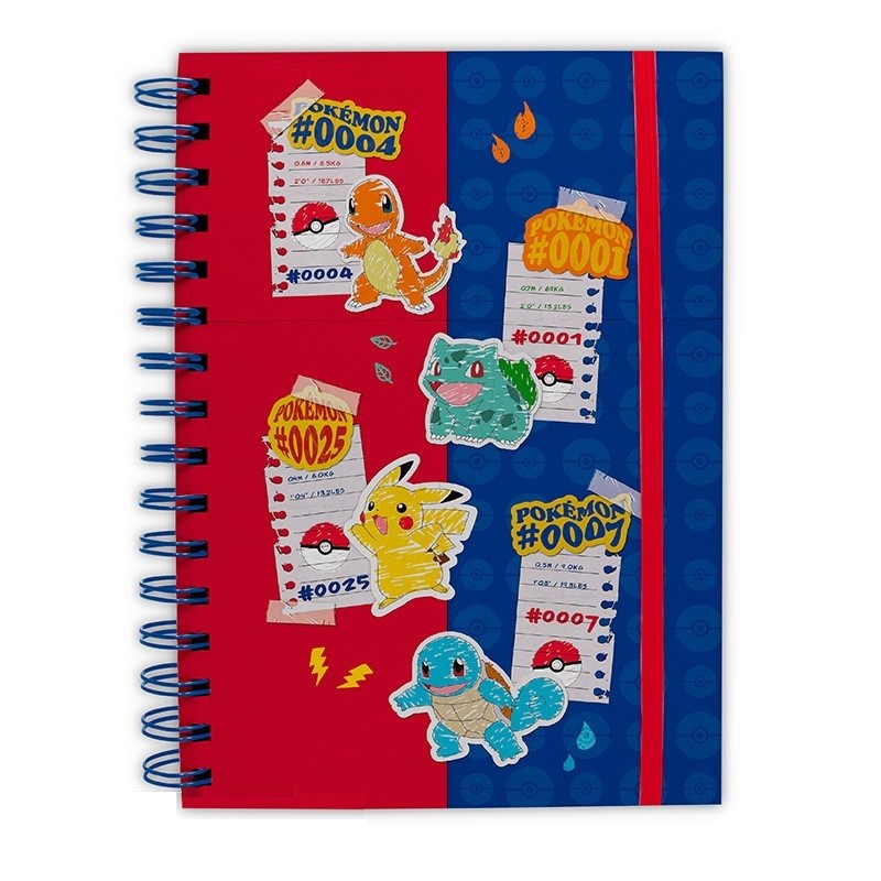 Carnet - Pokemon - Starters & Pikachu