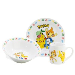 Set de vaisselle - Pokemon - Starters Sinnoh & Pikachu