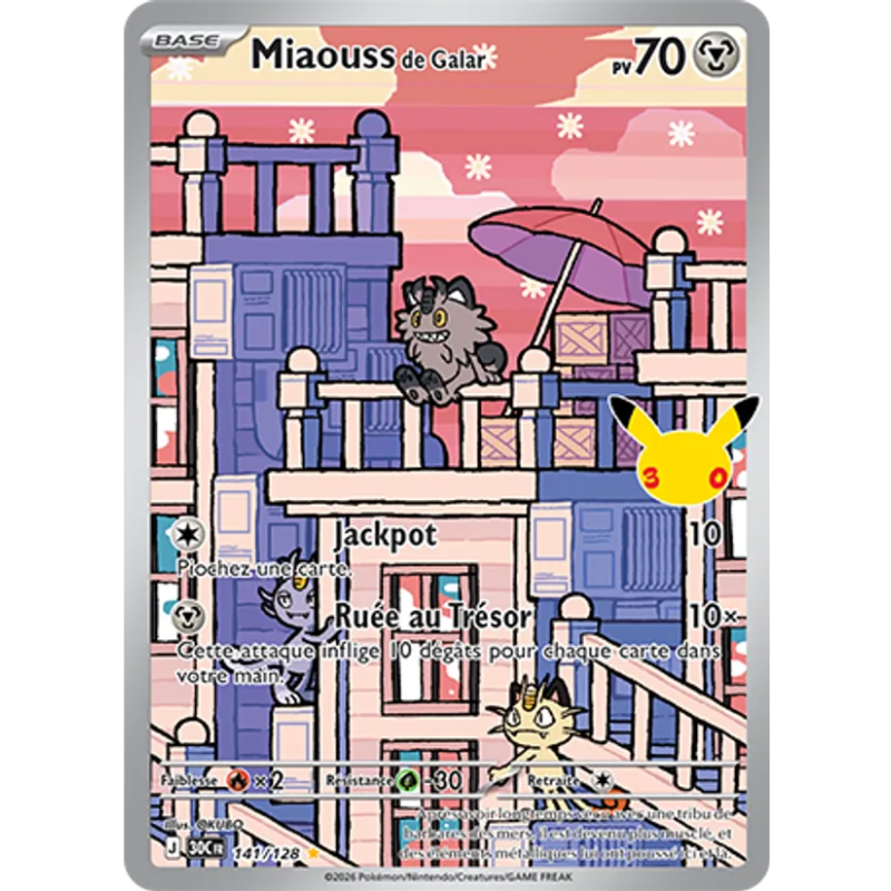 Miaouss de Galar — 30ᵉ Anniversaire — 141 — Holo — NM