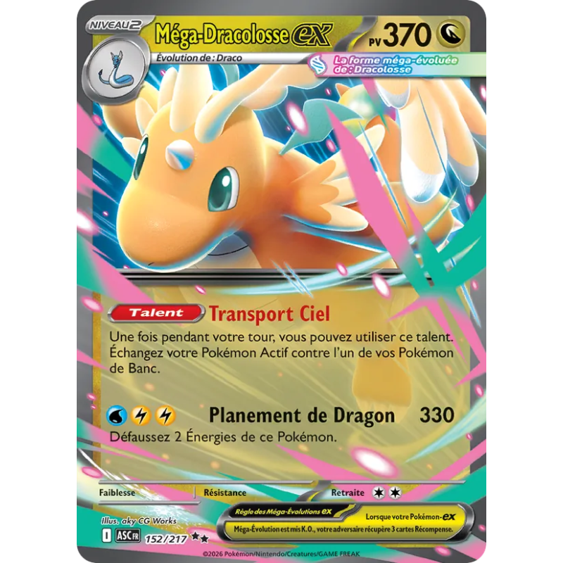 Méga-Dracolosse-ex — Héros Transcendants — 152 — Holo — NM