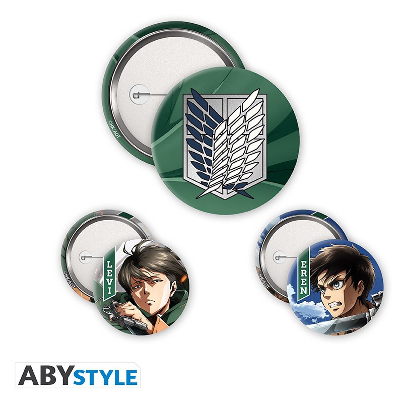 Badge - Attaque des Titans - Eren & Levi
