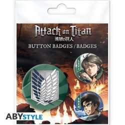 Badge - Attaque des Titans - Eren & Levi