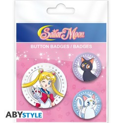 Badge - Sailor Moon - Sailor Moon, Luna, Artemis