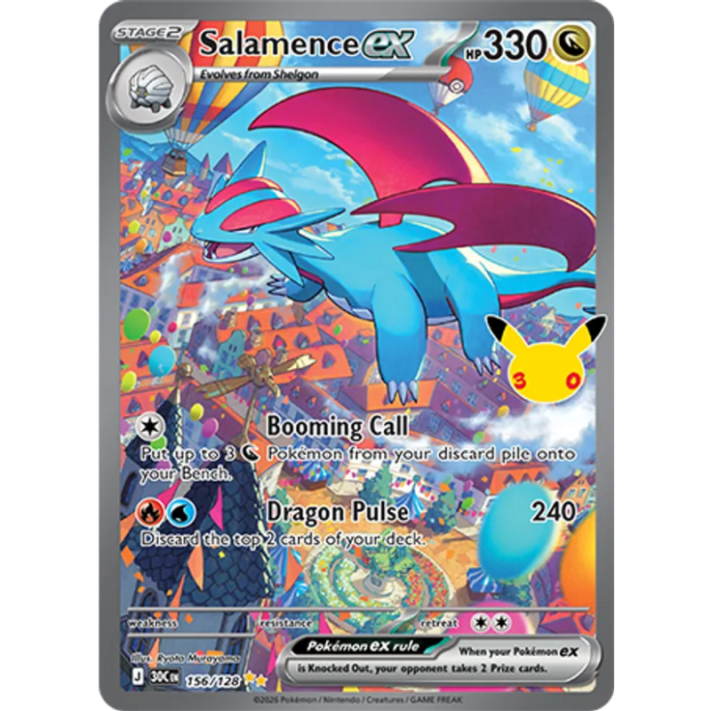 Salamence ex — 30ᵉ Anniversaire — 156 — Holo — NM