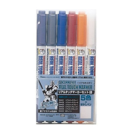 Marqueur pour maquettes - Accessoires maquettes - Gundam - Real Touch set