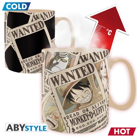 Mug - Thermo-réactif - One Piece - Wanted