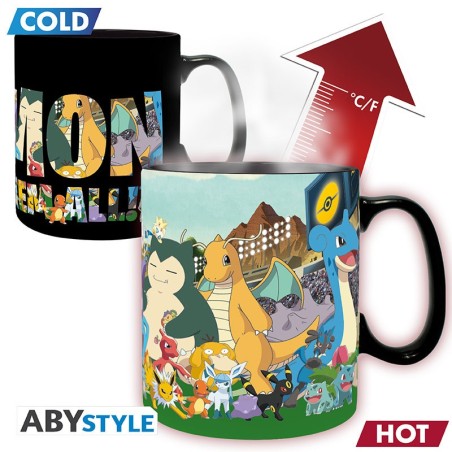 Mug - Thermo-réactif - Pokemon - Attrapez-les tous