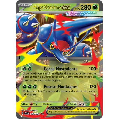 Méga-Scarhino-ex — Flammes Fantasmagoriques — 004 — Holo — NM