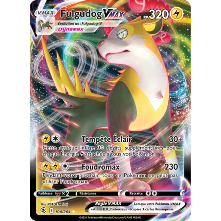 Fulgudog VMAX — Poing de Fusion — 104 — Holo — NM