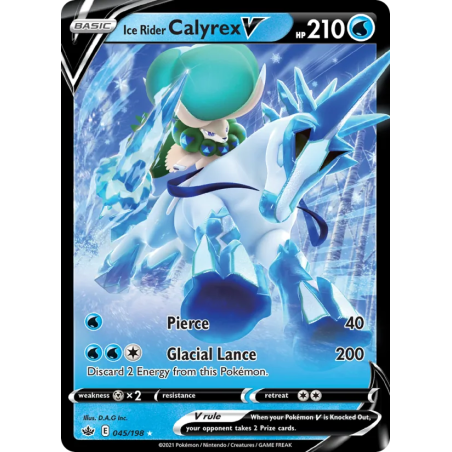 Ice Rider Calyrex V — Règne de Glace — 45 — Holo — NM