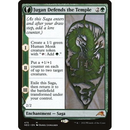 Jugan Defends the Temple // Remnant of the Rising Star — Kamigawa: Neon Dynasty — 475 — Normale — NM