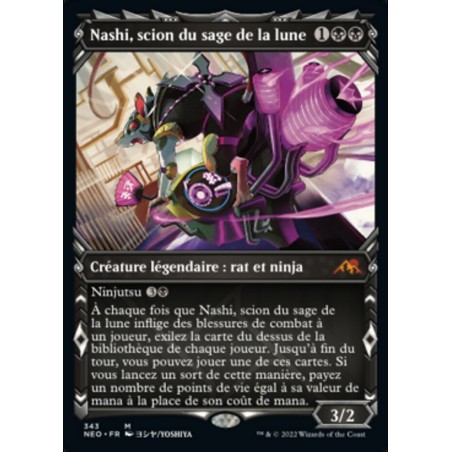 Nashi, scion du sage de la lune — Kamigawa: Neon Dynasty — 343 — Normale — NM