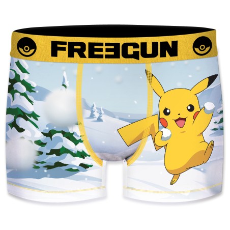 Boxer - Pokemon - Pikachu Neige - Blanc - 12 - 14 ans